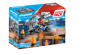 Playmobil Starter pack Pokaz kaskaderski z quadem i płonącą rampą