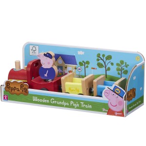 Peppa Pig - Drewniany pociąg z figurką