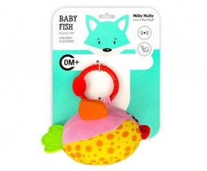 Zawieszka pluszowa Rybka różowa