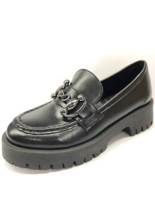 Mokasyny CheBello 3047 Czarne Lico