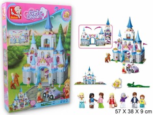 Klocki Sluban Dziewczynka Zamek z wyposażeniem 815el. 96074 