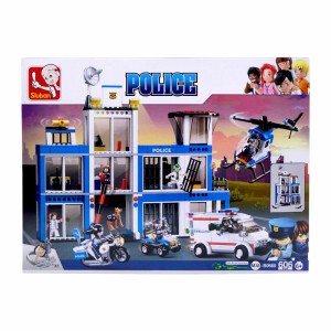 Klocki Sluban Policja Posterunek z wyposażeniem i pojazdami 606el. 119901