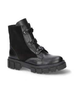 Botki Karino 4822/126-F Czarne Welur/Lico