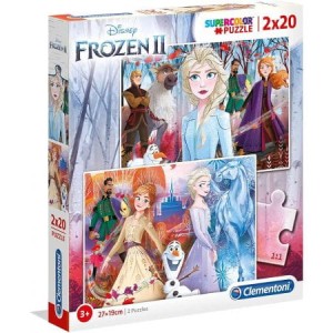 Puzzle 2 x 20 el. Supercolor. Frozen 2