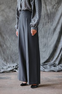 TOVA SPODNIE FLARE SZARE 