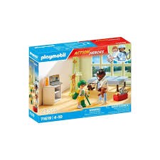 Playmobil  71619 Action Heroes Pediatra z pluszowym misiem