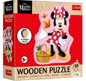 Puzzle 50el Drewniane konturowe. Wesoła Minnie 20279 Trefl