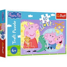 Puzzle 60 el. Szczęśliwa świnka, Świnka Peppa
