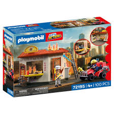 Playmobil - City Action Quad straży pożarnej oraz stoisko z burgerami 72195