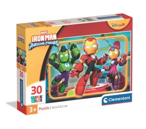 Puzzle 30 el. SuperColor. Iron Man and His Awesome Friends Clementoni