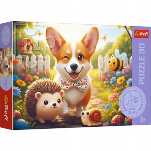 Puzzle 30 Dzień z Corgim TREFL 212x141 mm Trefl