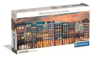 Puzzle 1000 el. Panorama - Bright Amsterdam Clementoni