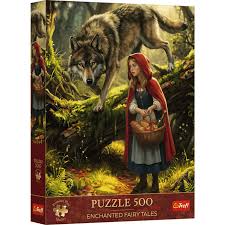 Puzzle Premium Plus Quality 500 el. Enchanted Fairy Tales: Czerwony Kapturek i Wilk