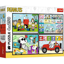 Puzzle Peanuts 4 x 250 el. Fistaszkowe przygody
