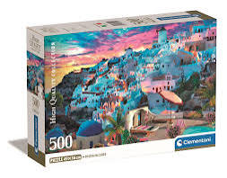 Puzzle 500 el. Compact Greece View Clementoni