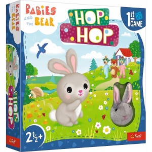 Wesoła Gra Planszowa dla dzieci – Hop Hop! Bobaski i Miś (Trefl)