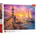 Puzzle 500 elementów – Latarnia o zachodzie słońca (Trefl)