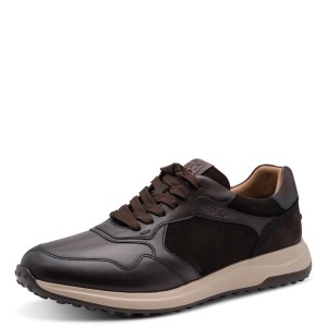 Brązowe skórzane sneakersy Tamaris 1-13623-46-304