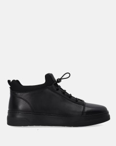 Czarne sneakersy  za kostkę skórzane Venezia V434-07925-01